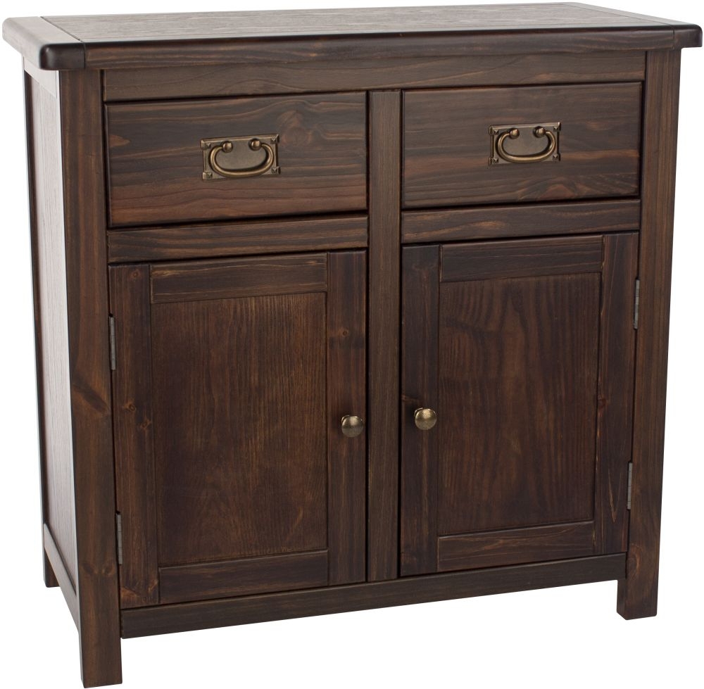 Product photograph of Boston Dark Wood 2 Door 2 Drawer Sideboard from Choice Furniture Superstore.
